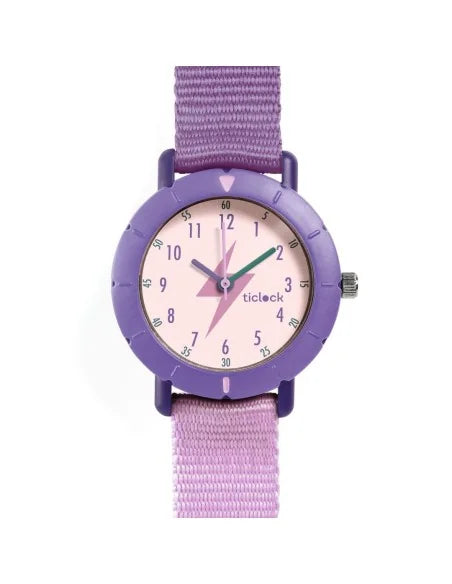 Djeco Ticlock horloge purple flash