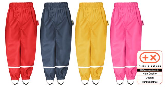 playshoes regenbroeken fleece gevoerd geel 128 Geel Maat 128