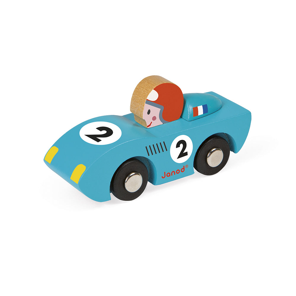 Janod speelgoedauto racing speed rood of blauw 1+