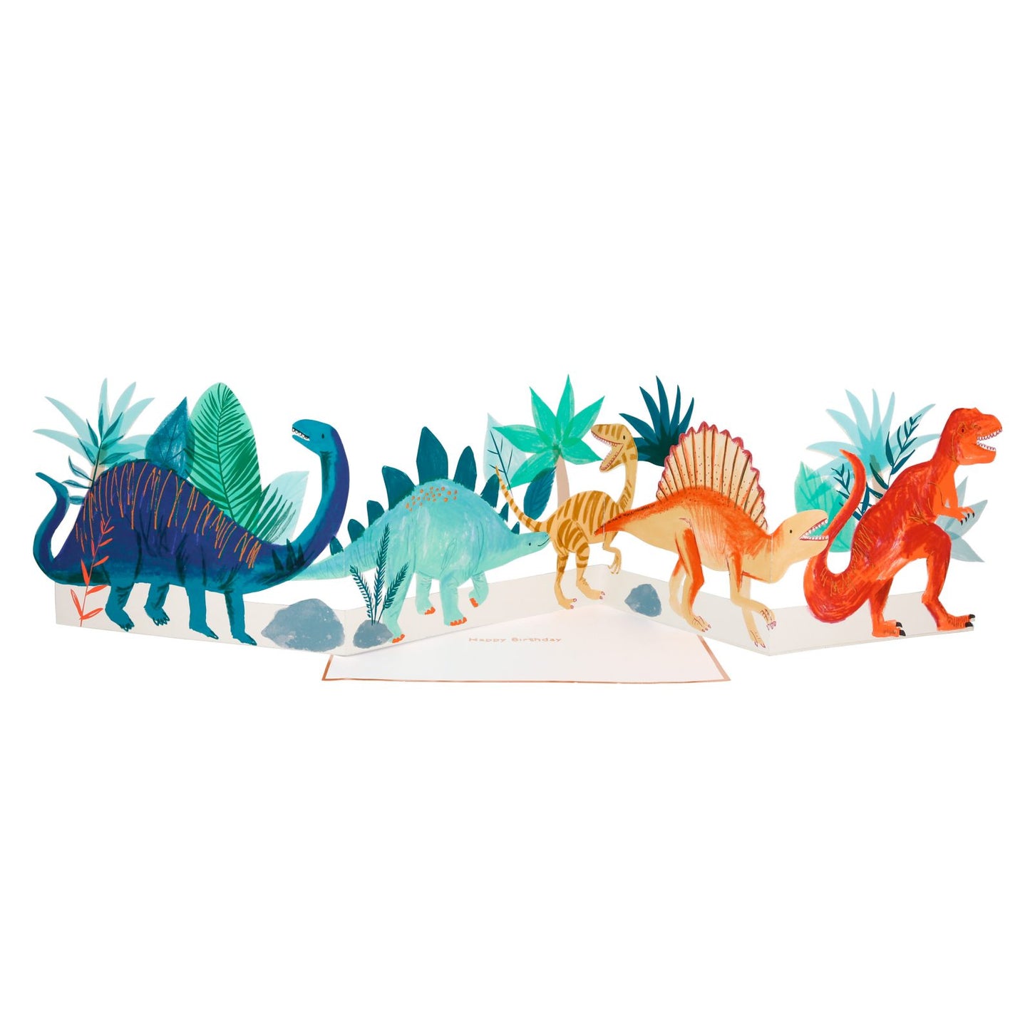 Merimeri verjaardagskaart dinosaurus