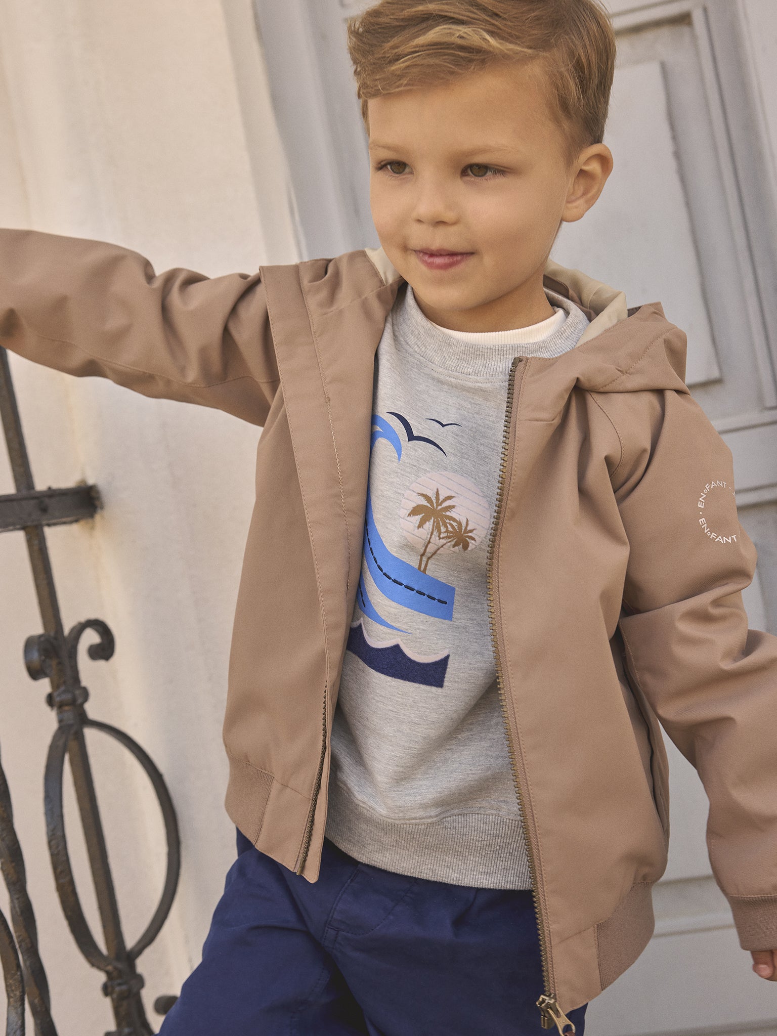 Enfant sweatshirt light grey melange