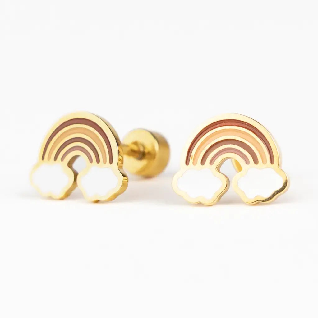 Mrs Ertha Studs Oorbellen Regenboog 3+