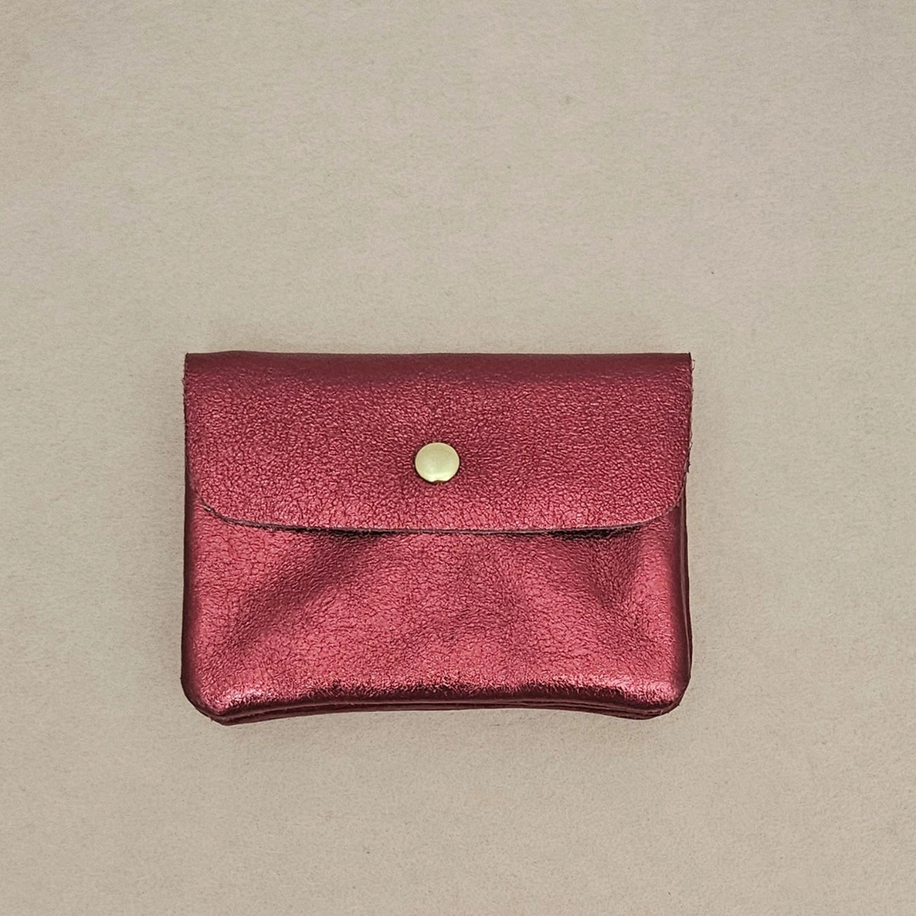 Royal Marais portemonnee van metallic rundleder Kangoo Bordeaux rood