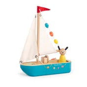 Moulin Roty speelgoed zeilboot hout La Grande Famille 3+