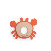 Moulin Roty bijtring krab Hout en siliconen Paulie's Adventures 0+