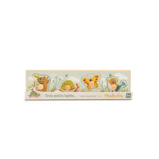 Moulin Roty Puzzel trois petits lapins 1+