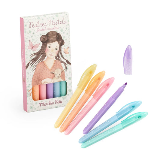 Moulin Roty pastelmarkers Les Rosalies 3+