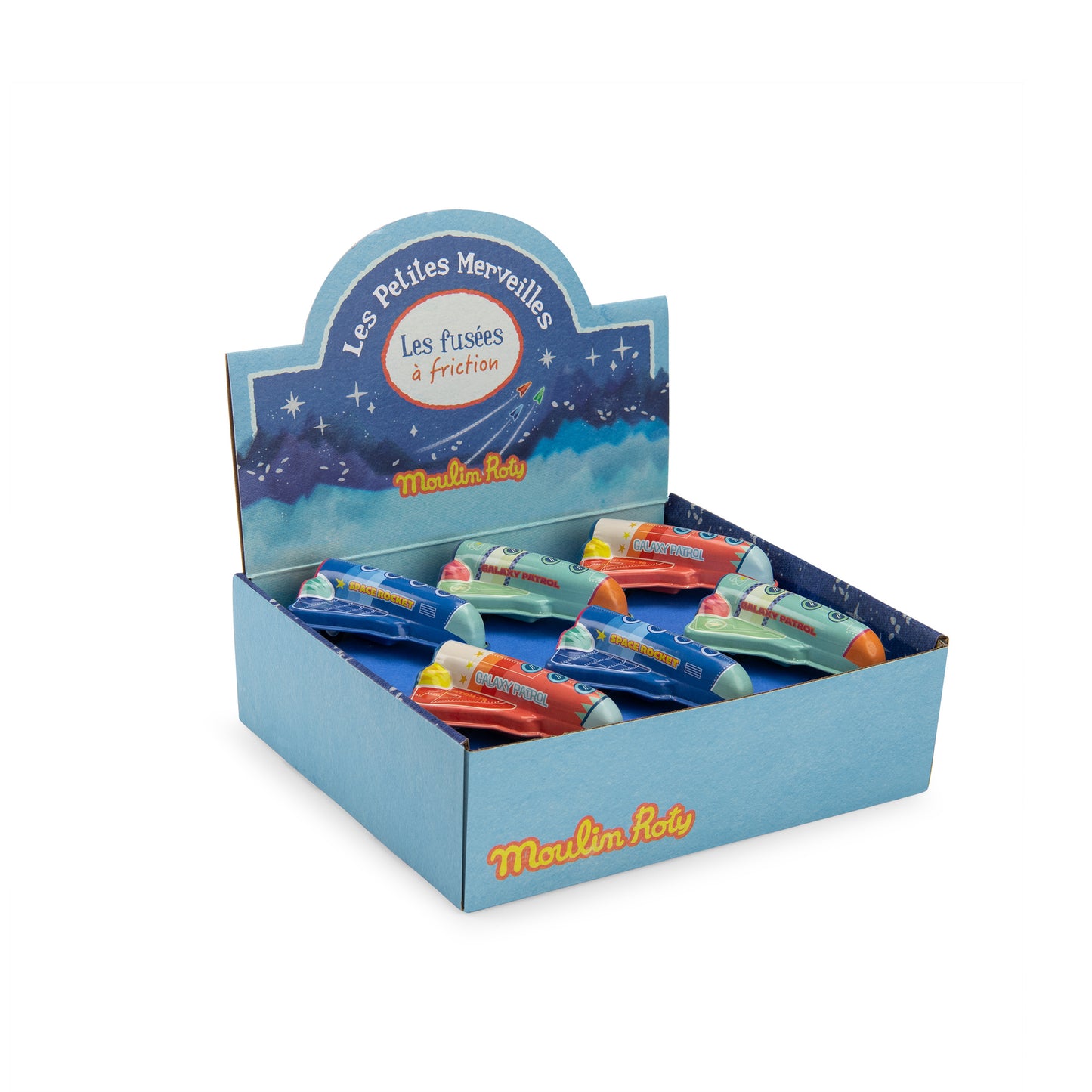 Moulin Roty raketauto pull back Les Petites Merveilles 3+