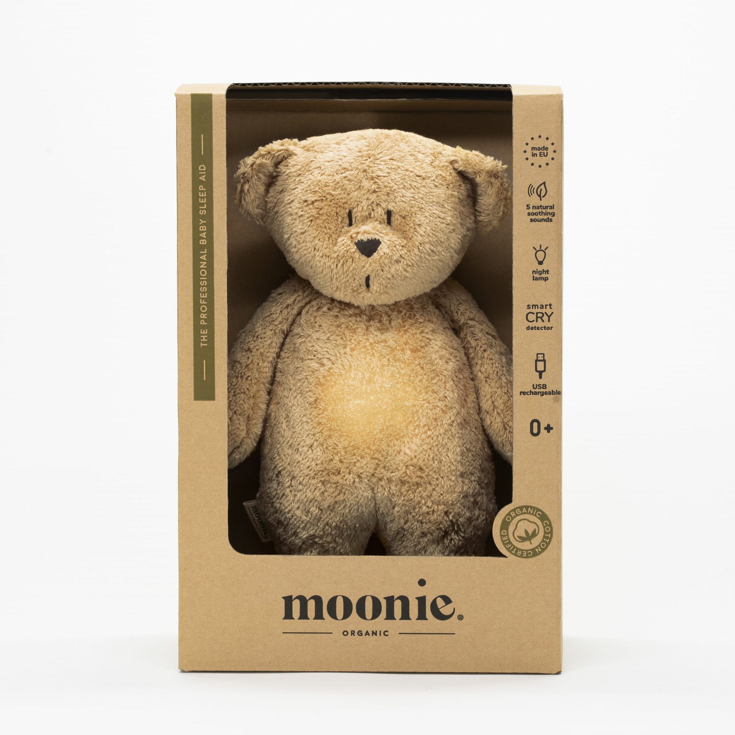 Moonie organic humming bear sand of grijs 0+