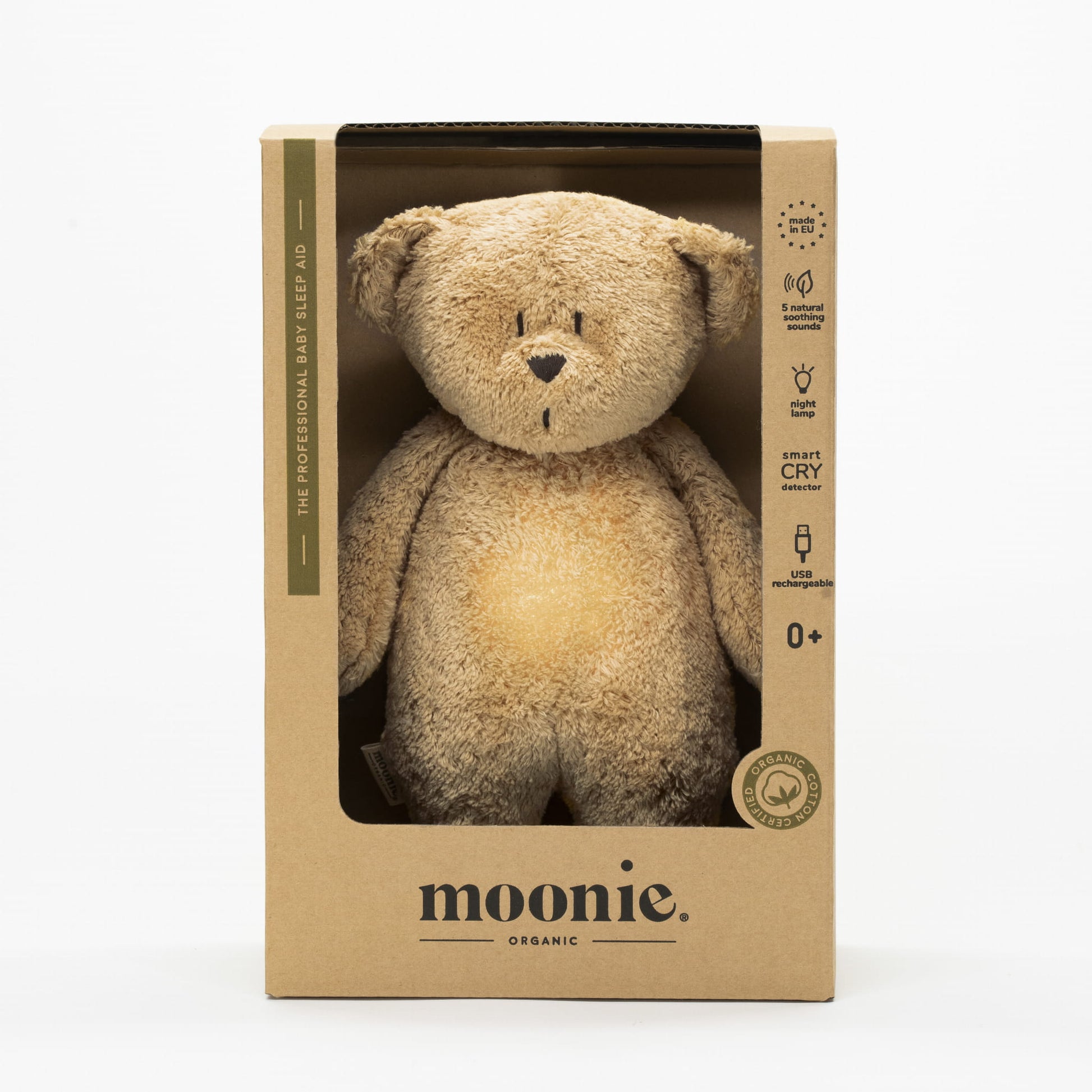 Moonie organic humming bear sand of grijs 0+
