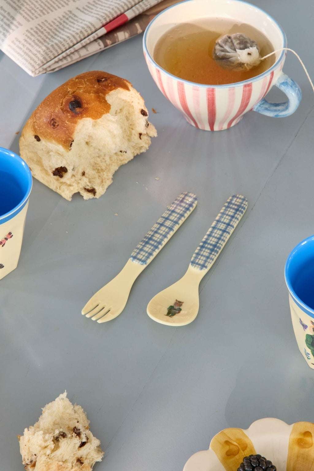 Rice bestekset Nathalie Lété blauw 3+