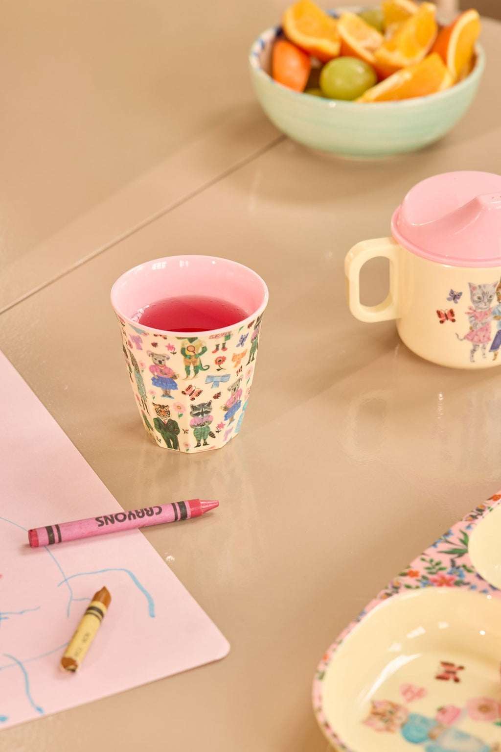 Rice Klein Kinderbeker Roze Nathalie Lété Print