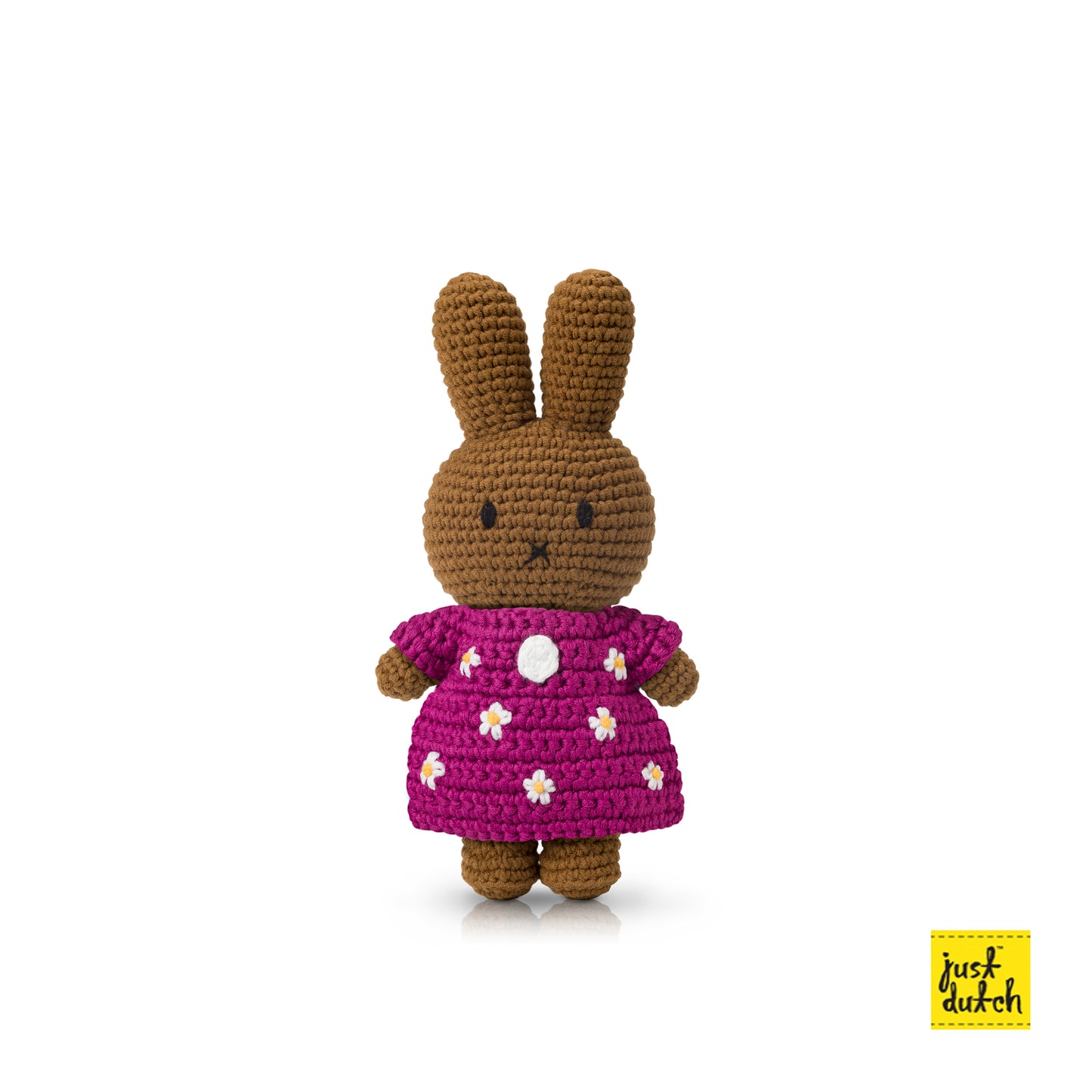 Justdutch nina handmade in bloemenjurk 0+ Cerise