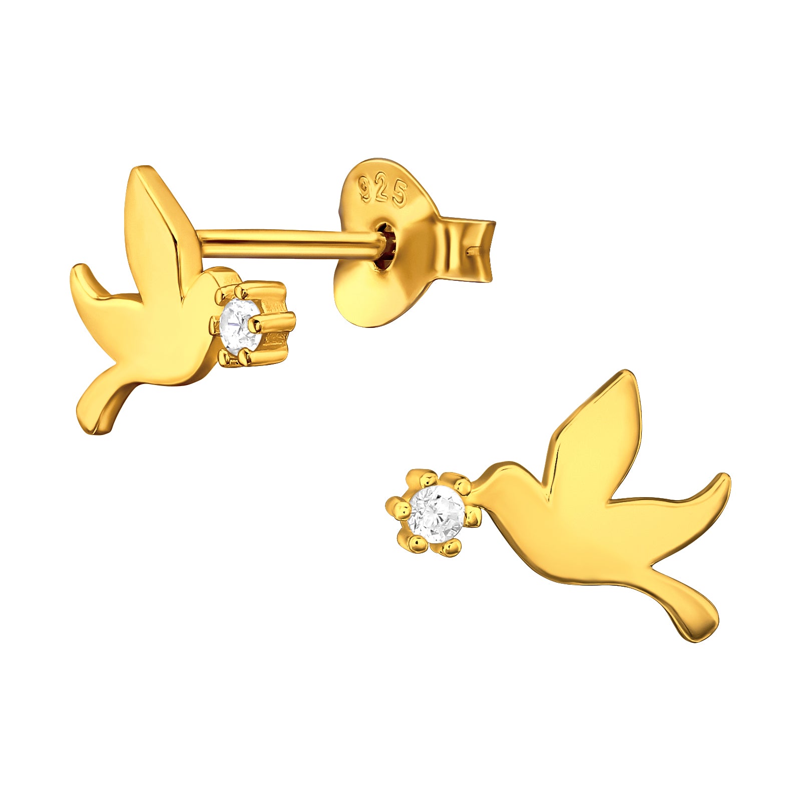PJ oorbellen vogeltjes set goud of zilver
