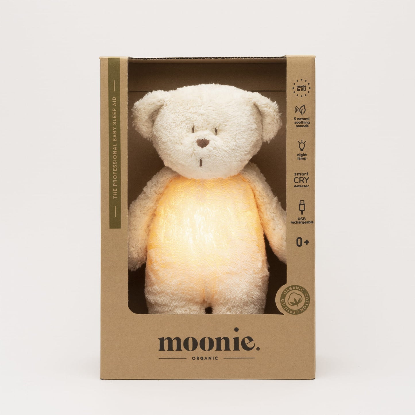 Moonie organic humming bear sand of grijs 0+ Polar