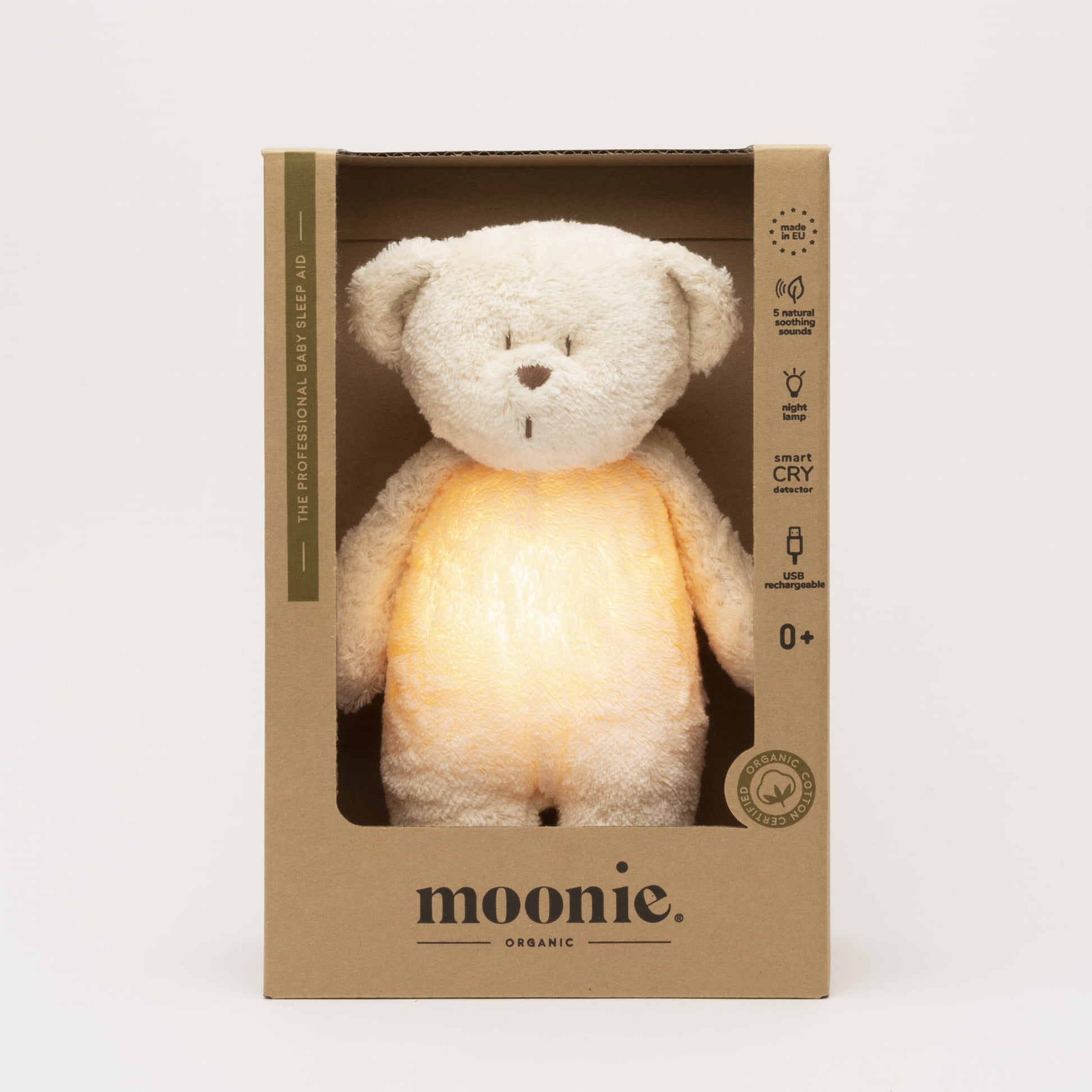 Moonie organic humming bear sand of grijs 0+ Polar