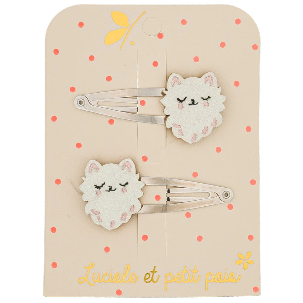 Luciole et petit pois haarclip paar Perzische kat 3+