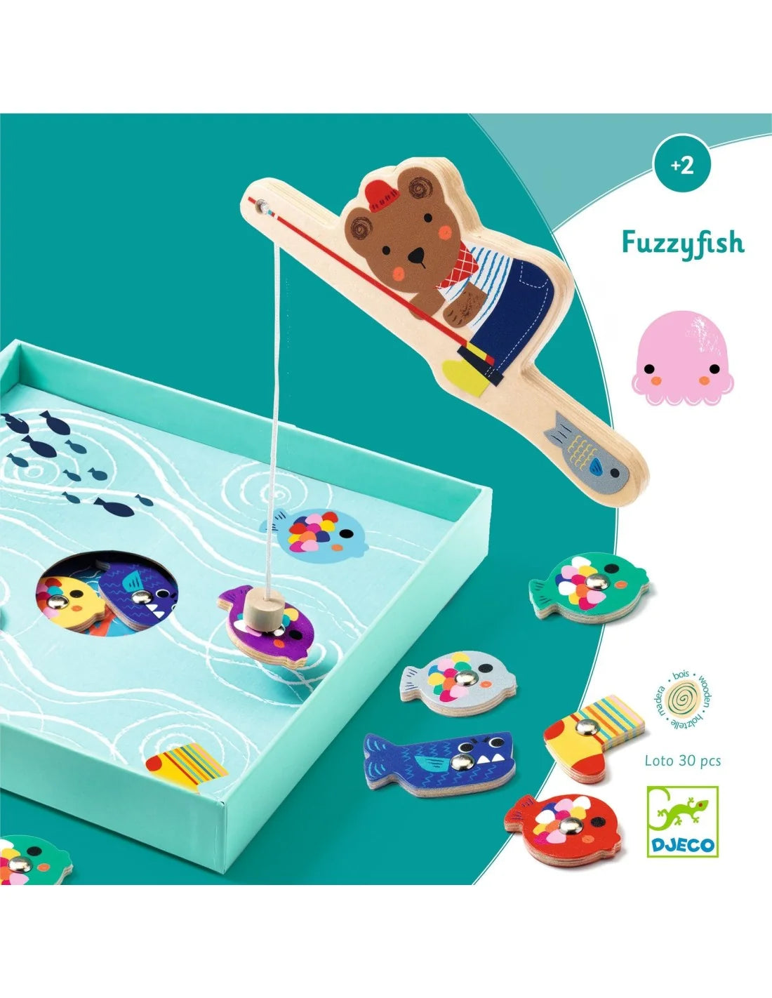 Djeco visspel Fuzzyfish 2+