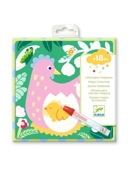 Djeco kleuren met water babydieren uit de tuin +18 m