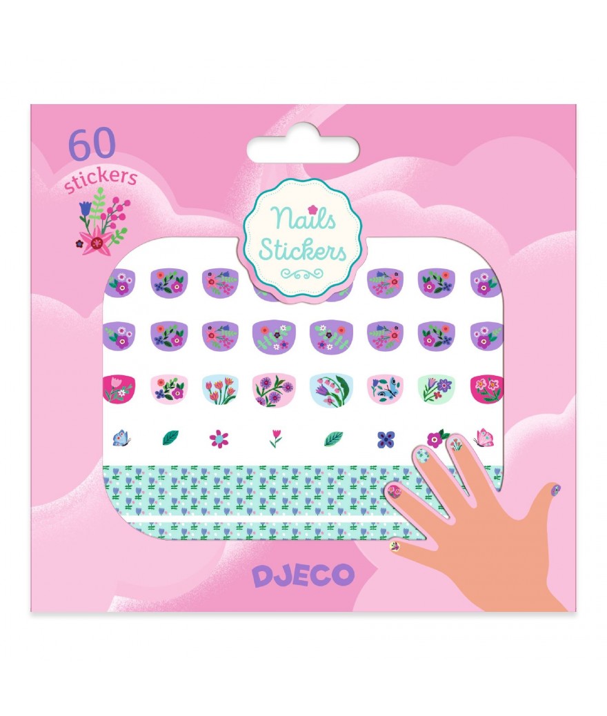 Djeco nagelstickers div kleuren 3+ Roze Petite fleur