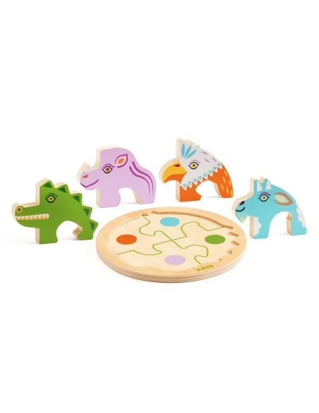 Djeco puzzel hout Rondo Croco 2+