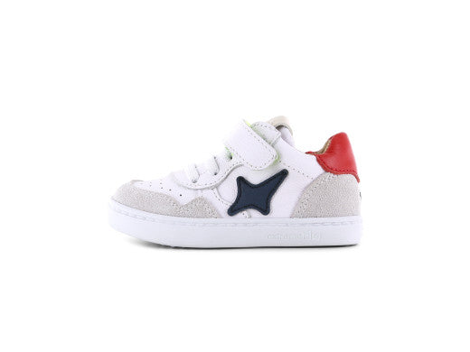 Shoesme witte sneaker met rood detail 22 tm 26