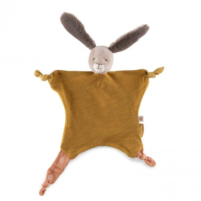 Moulin Roty Ochre rabbit comforter Trois Petits Lapins 0+