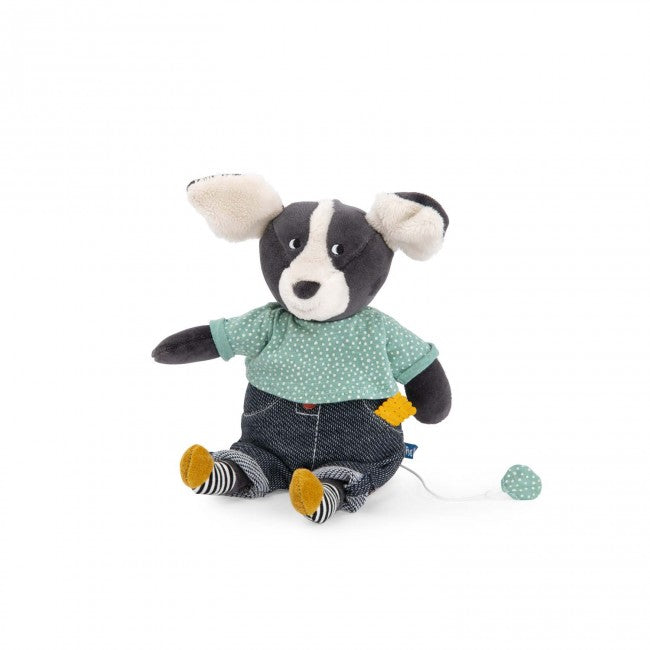 Moulin Roty muziekknuffel hondje Puce & Pilou 0+