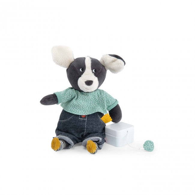Moulin Roty muziekknuffel hondje Puce & Pilou 0+