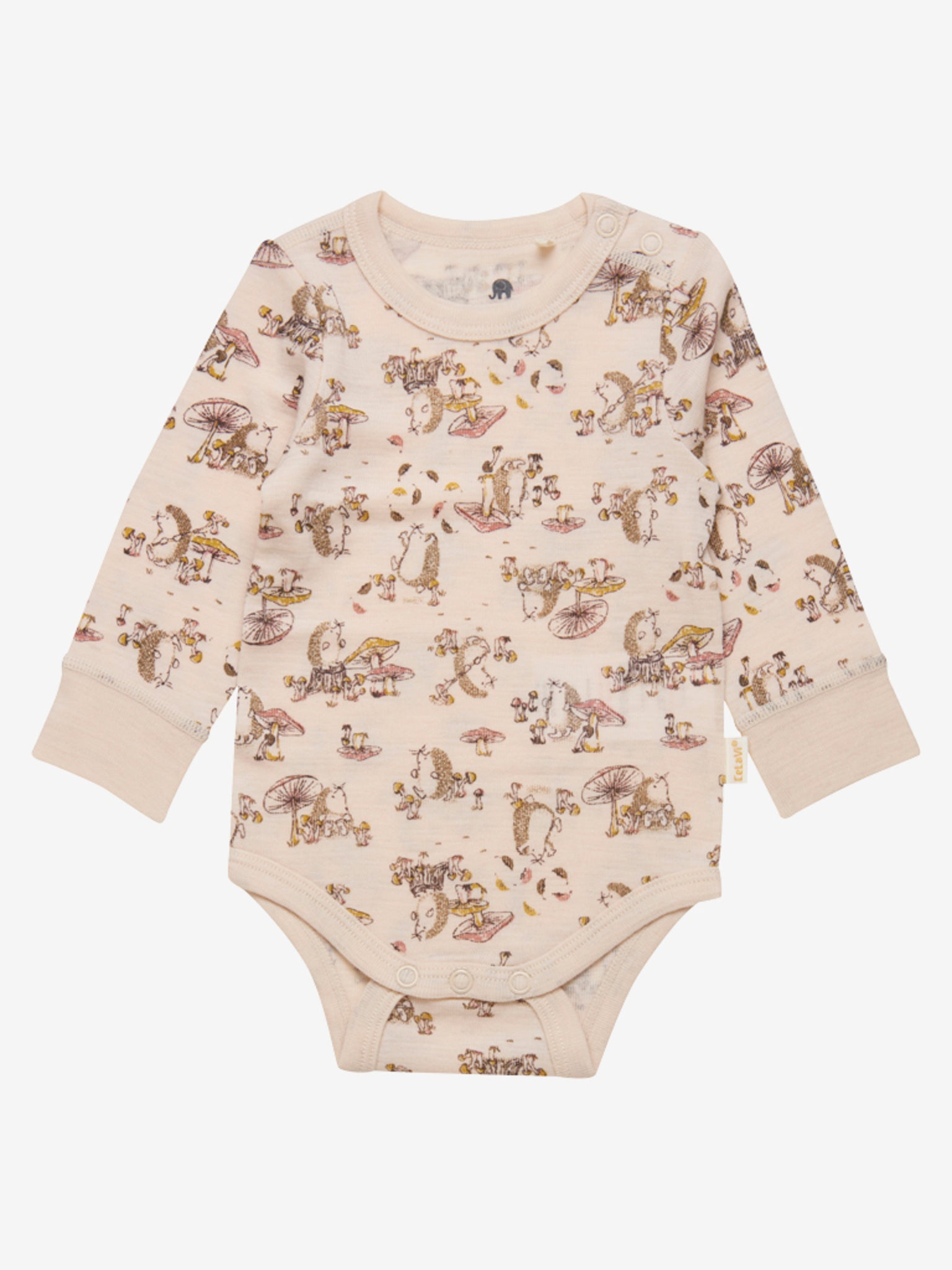 Celavi romper egeltje rood merino wol 80