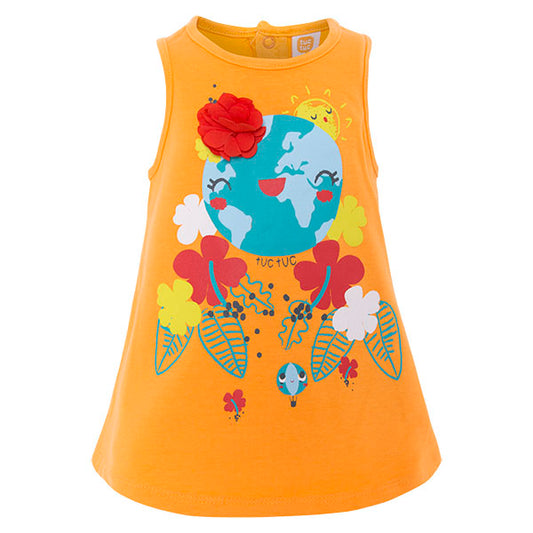 tuctuc jurk world map 98 cm Maat 98