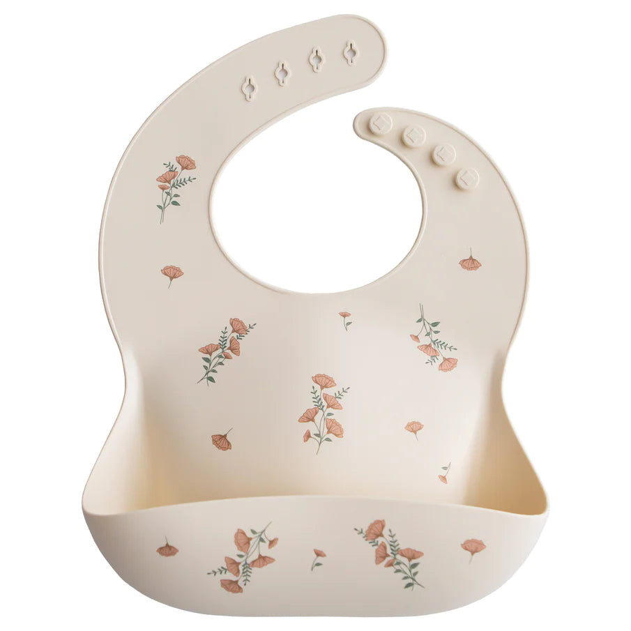 Mushie slabbers silicone pink flowers
