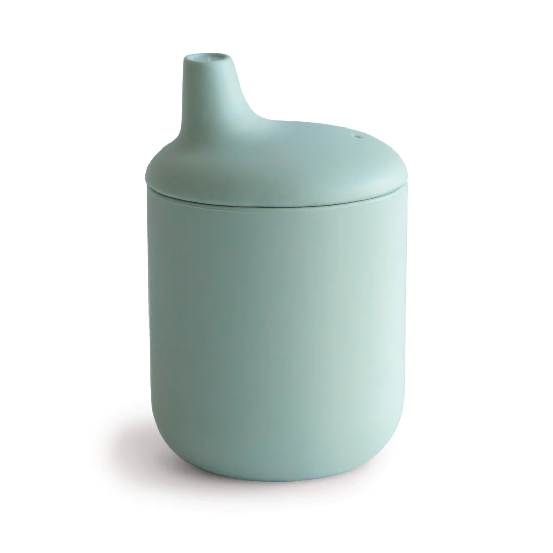 Mushie Silicone Sippy Cup Cambridge blue