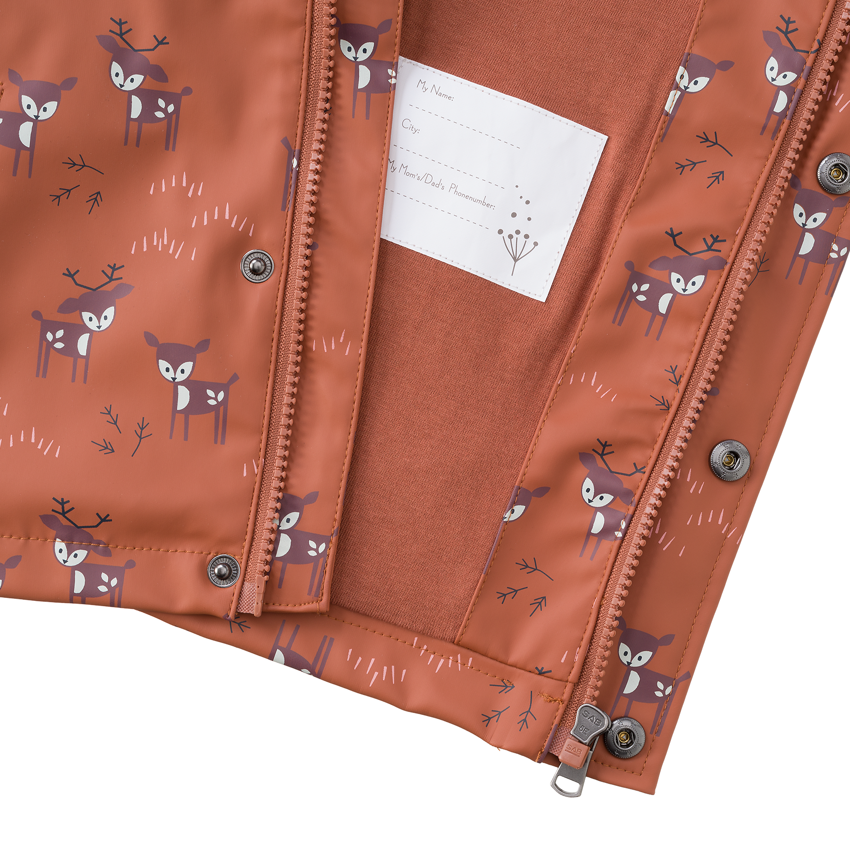 fresk regenjas deer copper