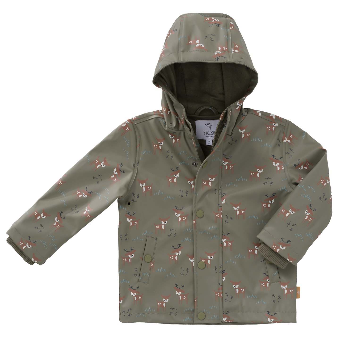 fresk regenjas deer olive 116 Maat 116